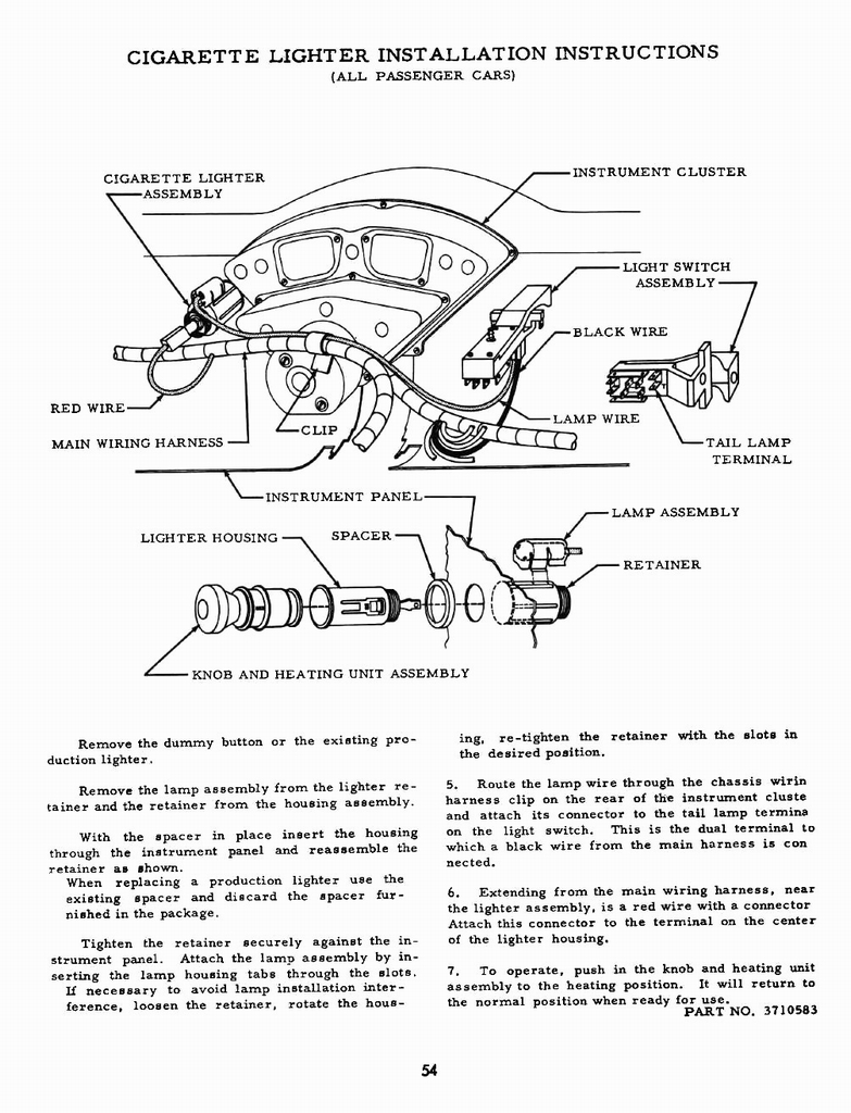 1955 Chevrolet Accessories Manual